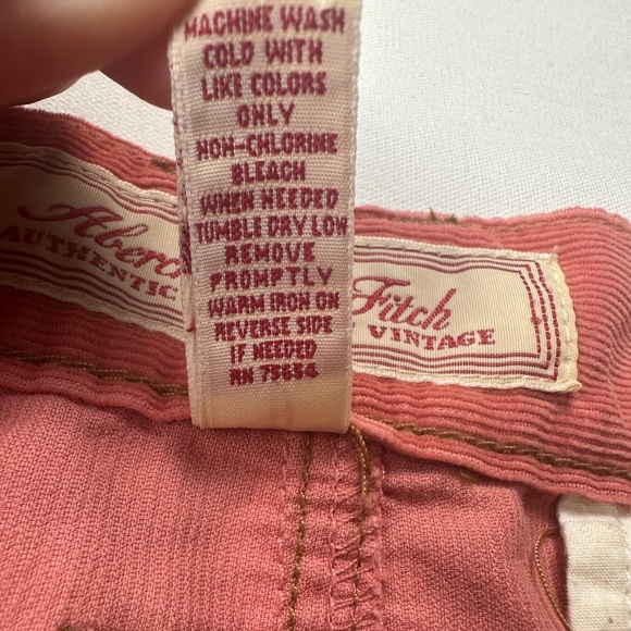 Vintage Y2k Abercrombie & Fitch pink ruffle Raw hem corduroy mini skirt. Size 6 - Picture 7 of 7